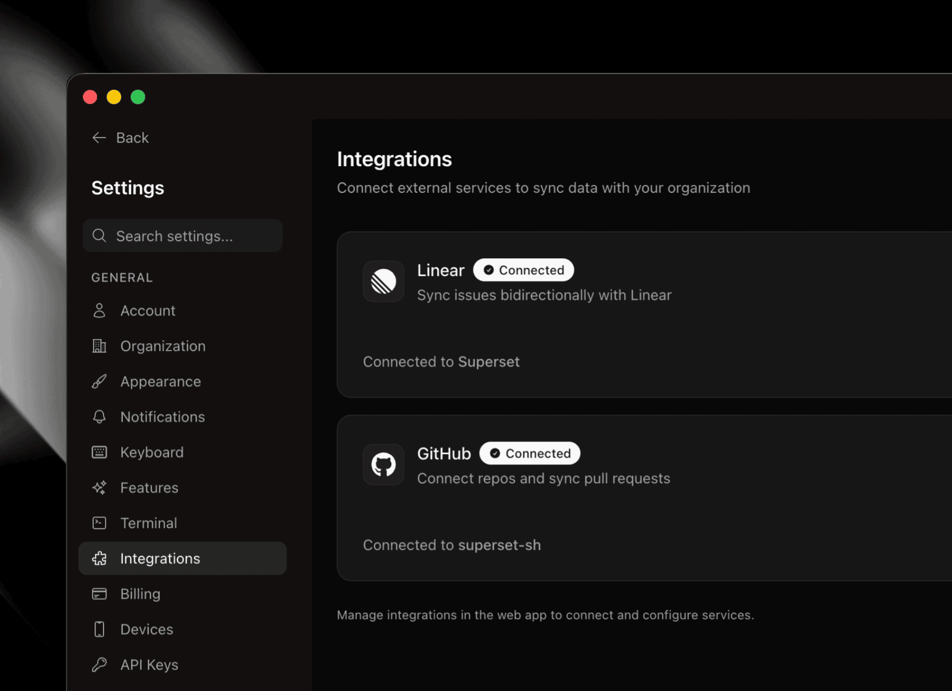Electric SQL sync, Linear integration, and required updates