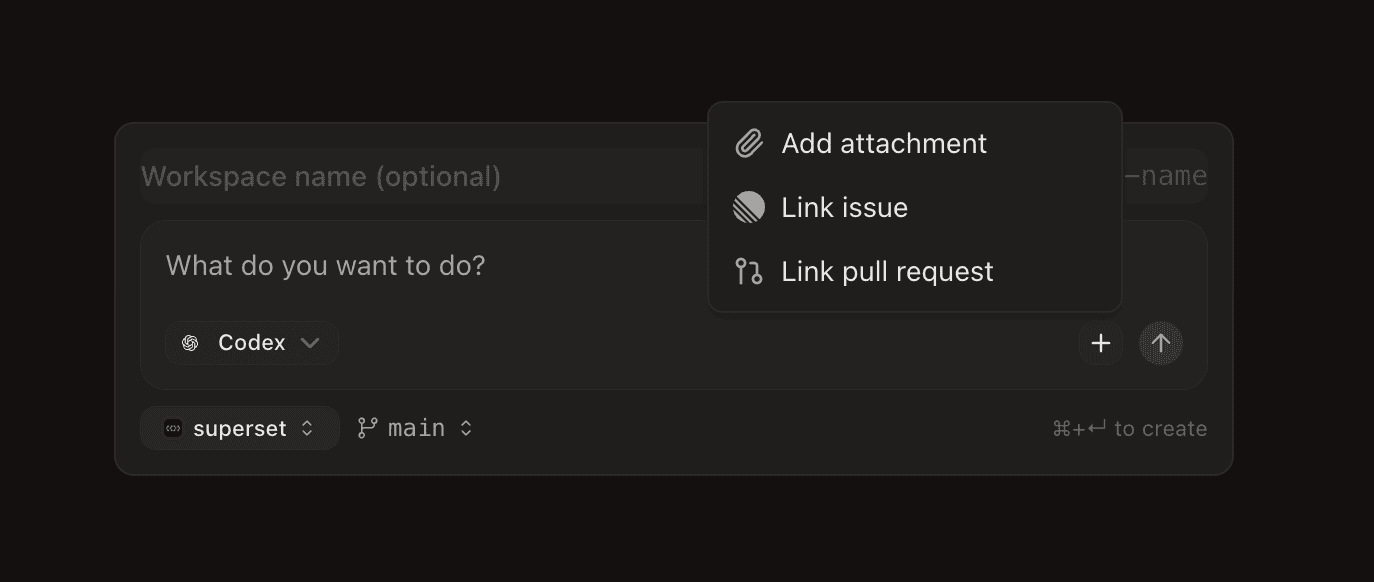 New workspace modal