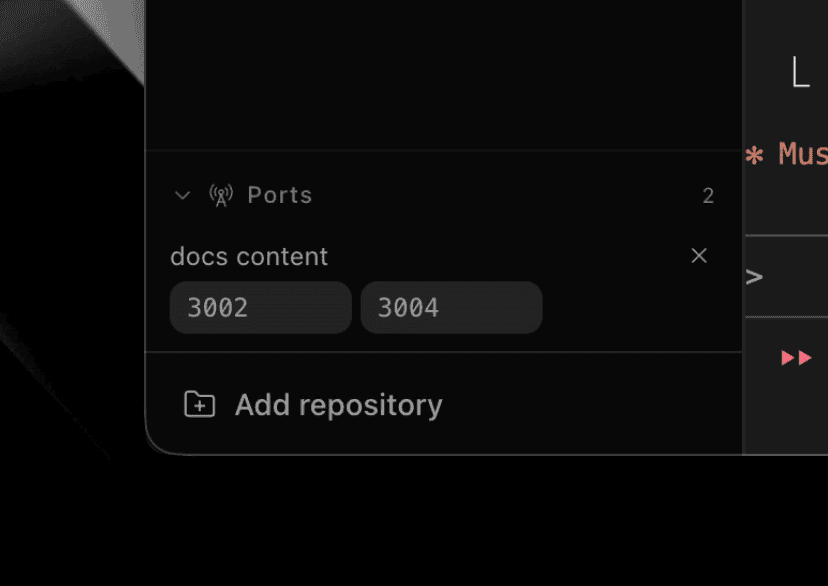 Ports panel